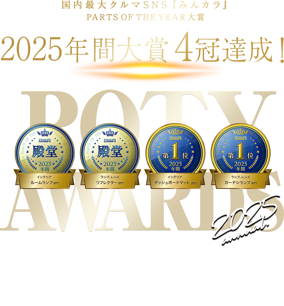 みんカラパーツオブザイヤー13年連続入受賞