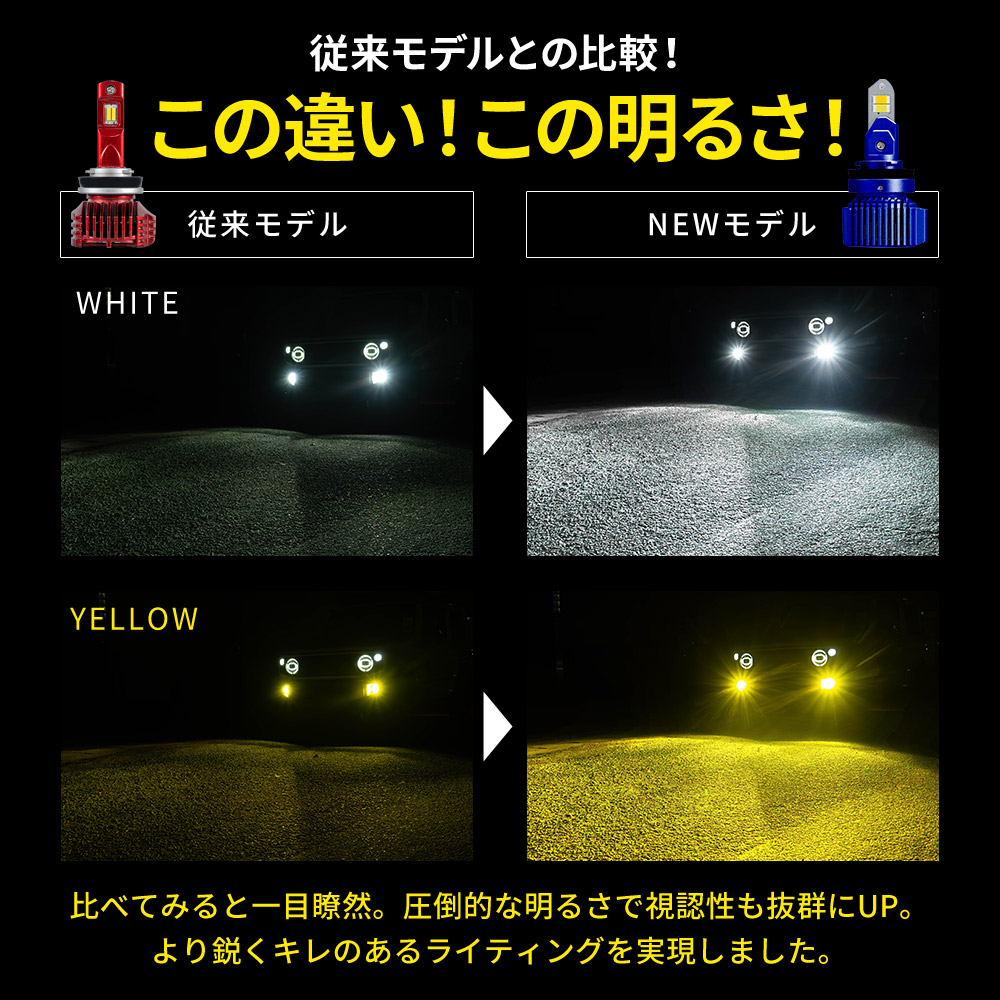 新灯体 2色フォグ Zデュアルインパクト LED フォグランプ 2色切り替え 車検対応 バイカラー フォグ ホワイト イエロー