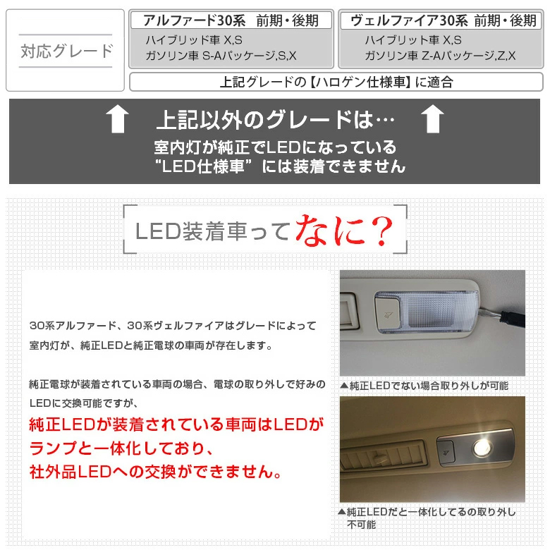 アルファード30系 ヴェルファイア30系 LED ルーランプ 2色10段階 ...