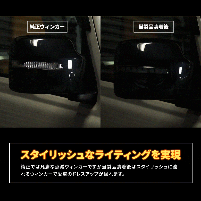 【ジムニー】LEDシーケンシャルドアミラーウィンカー LEDシーケンシャルドアミラーウィンカー タイプ2 │ LED Door